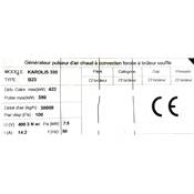 Générateur pulseur d'air chaud à convection forcée SOLARONICS Type GH/GV 465 mod. KAROLIS 330-B2